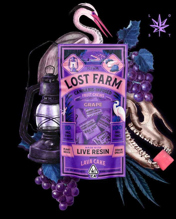 10mg Lost Farm Grape x Lava Cake Cannabis Chews Edibles