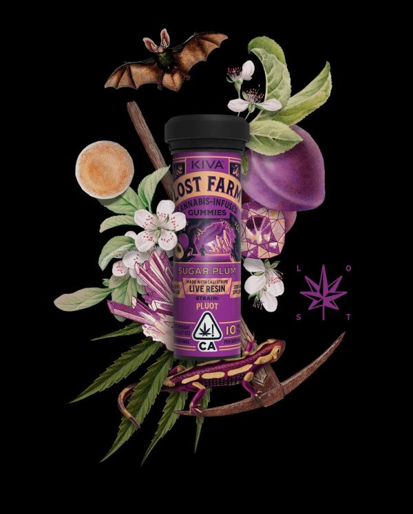 Lost Farm 10mg Sugar Plum Cannabis Gummy Edible infused with Pluot
