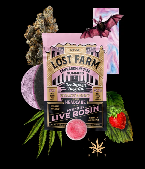 20mg strawberry x headcake live rosin gummies